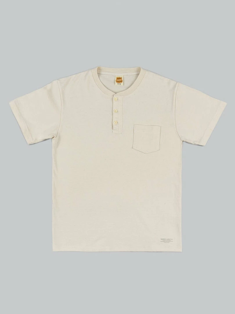 Trophy Clothing OD Henley Tee Natural NEW ARRIVALS 3 Trophy Clothing OD Henley Tee Natural NEW ARRIVALS