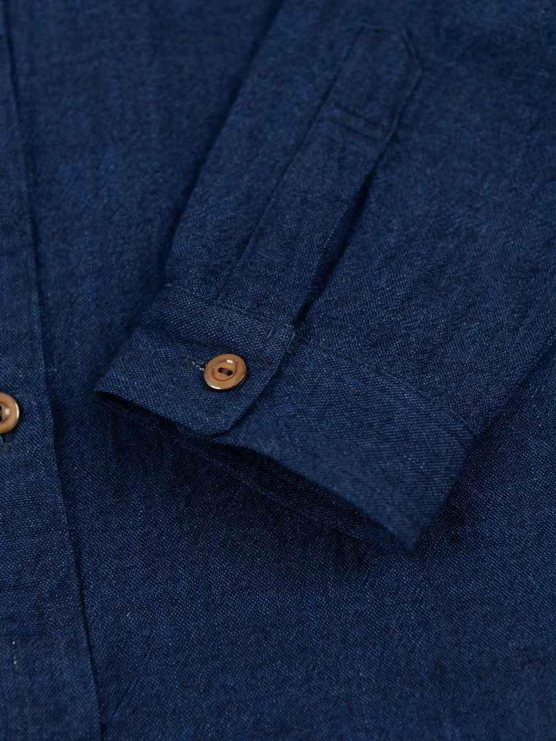 UES Indigo Band Collar Shirt 19 UES Indigo Band Collar Shirt