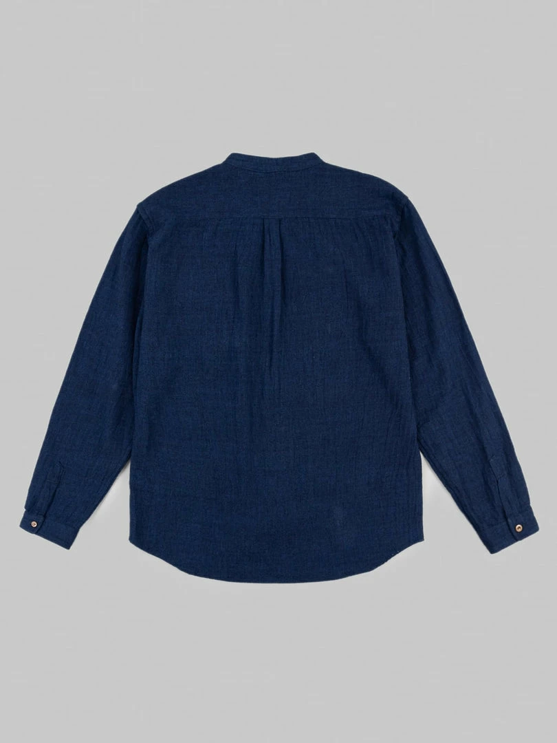 UES Indigo Band Collar Shirt 10 UES Indigo Band Collar Shirt