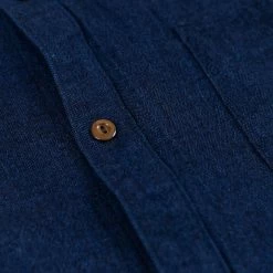 UES Indigo Band Collar Shirt 32 UES Indigo Band Collar Shirt