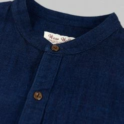 UES Indigo Band Collar Shirt 30 UES Indigo Band Collar Shirt
