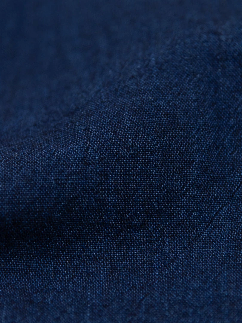 UES Indigo Band Collar Shirt 22 UES Indigo Band Collar Shirt