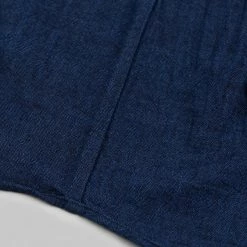 UES Indigo Band Collar Shirt 35 UES Indigo Band Collar Shirt