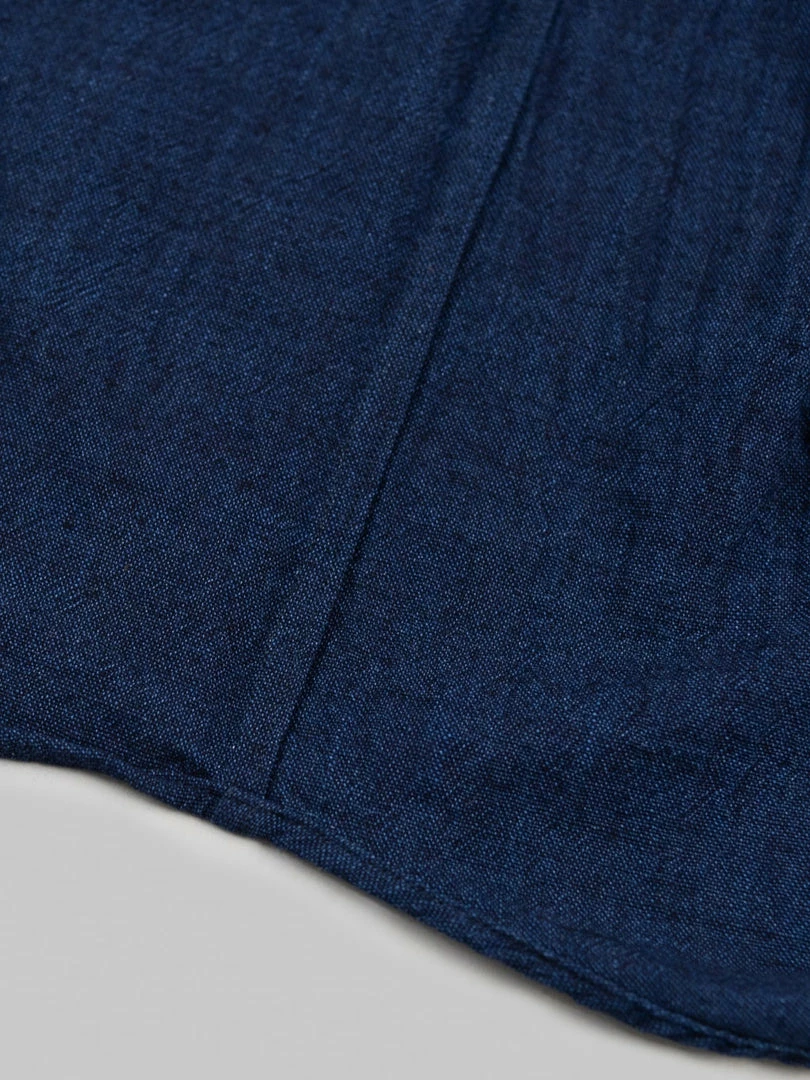 UES Indigo Band Collar Shirt 16 UES Indigo Band Collar Shirt