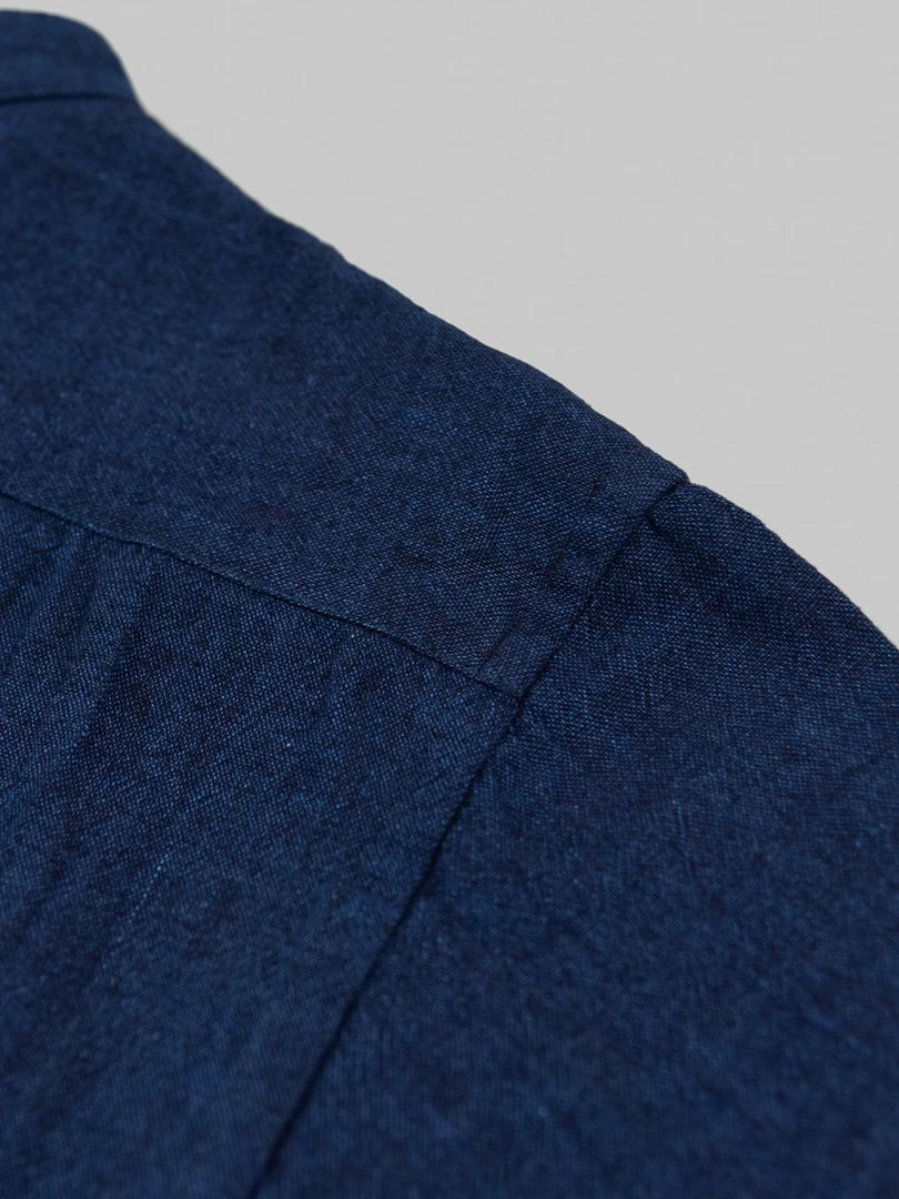 UES Indigo Band Collar Shirt 17 UES Indigo Band Collar Shirt