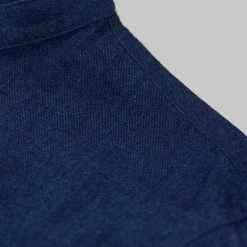 UES Indigo Band Collar Shirt 40 UES Indigo Band Collar Shirt