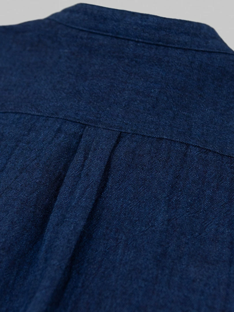 UES Indigo Band Collar Shirt 14 UES Indigo Band Collar Shirt