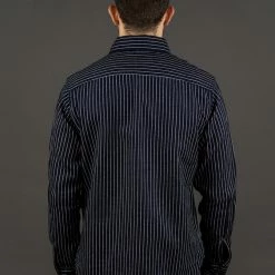 UES Indigo Stripe Heavy Flannel Shirt