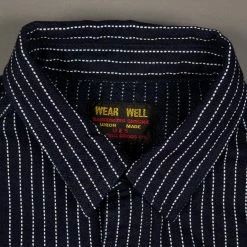 UES Indigo Stripe Heavy Flannel Shirt