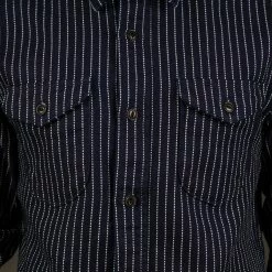UES Indigo Stripe Heavy Flannel Shirt
