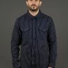 UES Indigo Stripe Heavy Flannel Shirt
