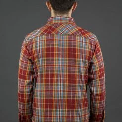 UES Heavy Flannel Shirt Red/Orange