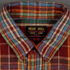 UES Heavy Flannel Shirt Red/Orange 37 UES Heavy Flannel Shirt Red/Orange