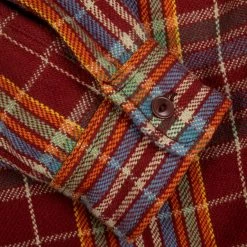 UES Heavy Flannel Shirt Red/Orange 40 UES Heavy Flannel Shirt Red/Orange