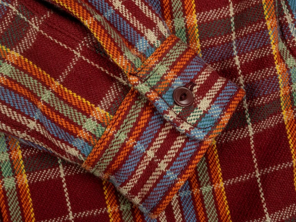 UES Heavy Flannel Shirt Red/Orange 15 UES Heavy Flannel Shirt Red/Orange