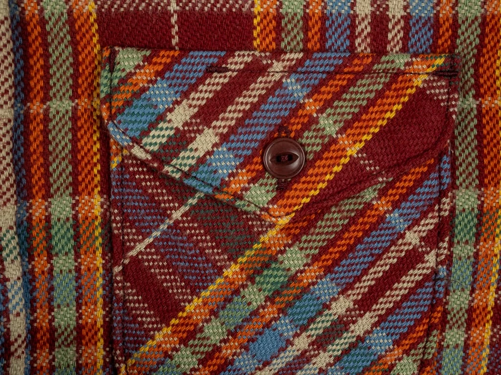 UES Heavy Flannel Shirt Red/Orange 14 UES Heavy Flannel Shirt Red/Orange