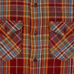 UES Heavy Flannel Shirt Red/Orange 38 UES Heavy Flannel Shirt Red/Orange
