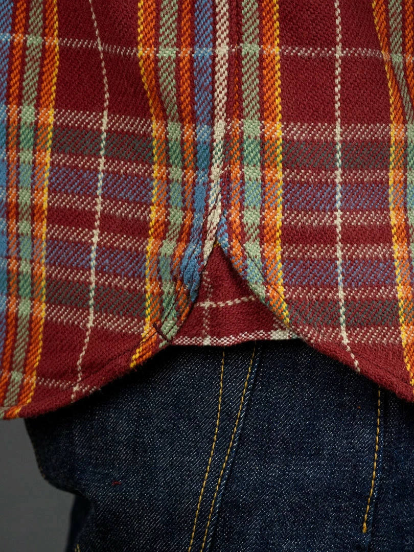 UES Heavy Flannel Shirt Red/Orange 8 UES Heavy Flannel Shirt Red/Orange