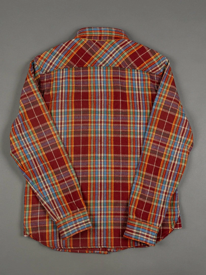 UES Heavy Flannel Shirt Red/Orange 10 UES Heavy Flannel Shirt Red/Orange