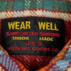 UES Heavy Flannel Shirt Red/Orange 47 UES Heavy Flannel Shirt Red/Orange