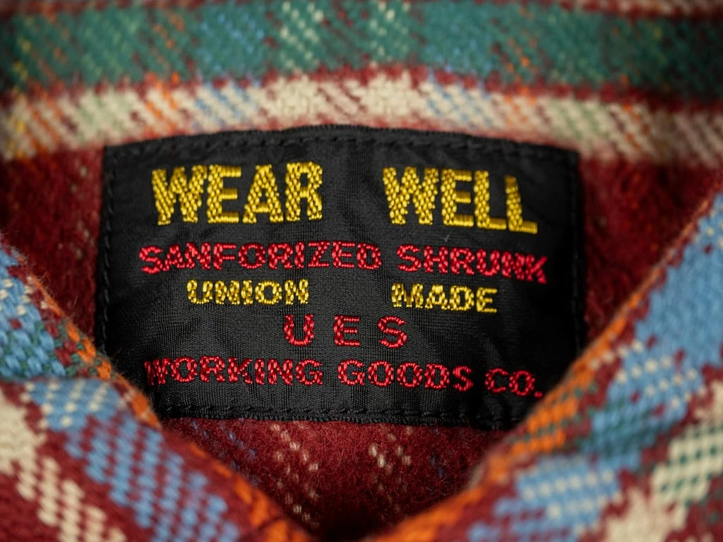 UES Heavy Flannel Shirt Red/Orange 22 UES Heavy Flannel Shirt Red/Orange