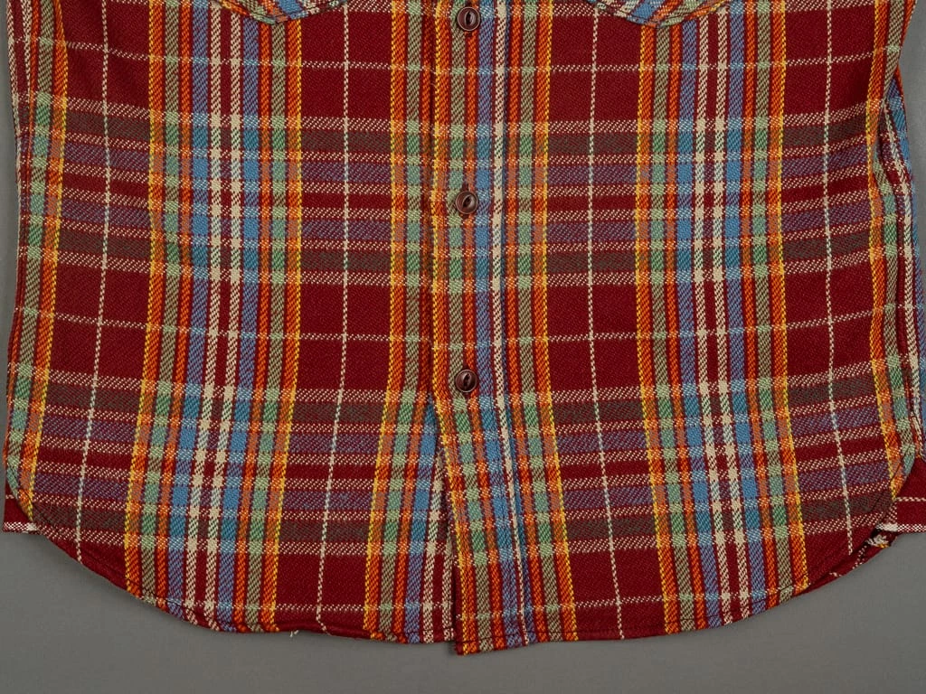 UES Heavy Flannel Shirt Red/Orange 18 UES Heavy Flannel Shirt Red/Orange