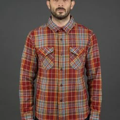 UES Heavy Flannel Shirt Red/Orange