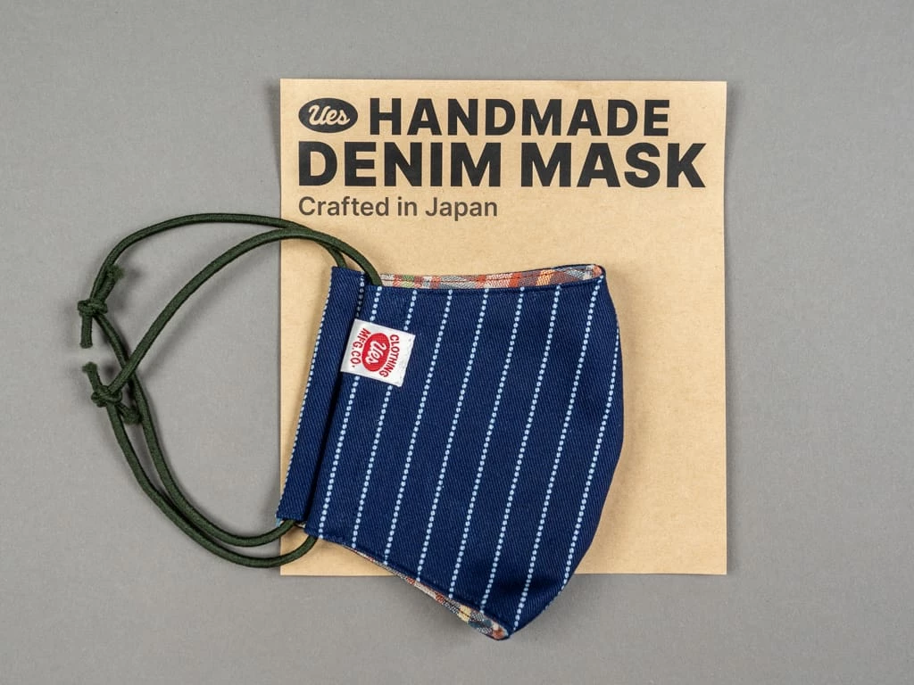 UES Face Mask Indigo Wabash 3 UES Face Mask Indigo Wabash