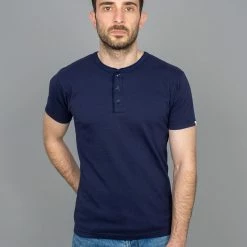 UES Ramayana Henley Neck T-Shirt Navy