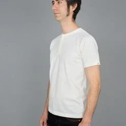 UES Ramayana Henley Neck T-Shirt White NEW ARRIVALS