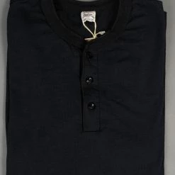UES Ramayana Henley Neck T-Shirt Black